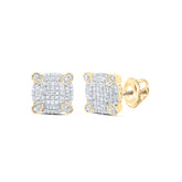 5/8CTW-DIA P1 CUSHION MENS EARRING
